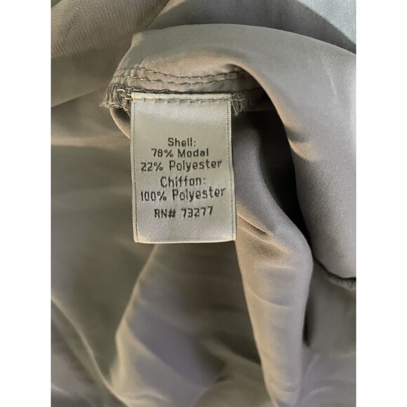 Lauren Conrad Cardigan Long Sleeve Women's large Gray Open Chiffon Sheer Trim - Picture 11 of 11